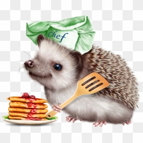 6314590 Hedgehog And Pancakes12 Hedgehog, Tube, Clip - Hedgehog With A Pancake, HD Png Download - hedgehog png
