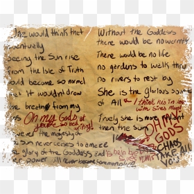 Crumpled Paper - Handwriting, HD Png Download - crumpled paper png