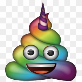 Rainbow Unicorn Poop Emoji, HD Png Download - unicorn emoji png