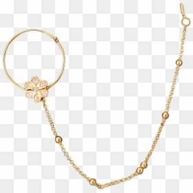 Aarti Nose Ring - Nose Ring Chain Png, Transparent Png - piercing png