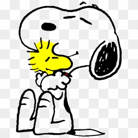 Clipart Transparent Library Woodstock Hug Transprent - Snoopy Hug Clip Art, HD Png Download - charlie brown png