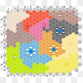 Hex Board Clip Arts - Game Board Template Hexagon, HD Png Download - hex grid png
