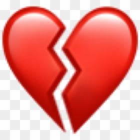 #red #heart #emoji #iphone #iphoneemoji #iphonesticker - Broken Heart Ios Emoji, HD Png Download - red heart emoji png