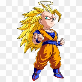 Goku Super Saiyan 3 Chibi, HD Png Download - chibi png