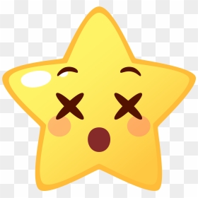 Surprised Star Emoji - Transparent Gif Gold Star, HD Png Download - star emoji png