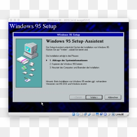 Windows 95 Setup - Windows 95 Installation Wizard, HD Png Download - windows 95 png