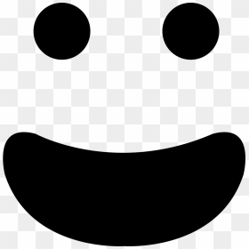 Happy Smiling Emoticon Face With Open Mouth - Smiling Mouth Black Png, Transparent Png - open mouth png