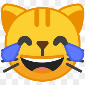 Cat Face With Tears Of Joy Icon - Laughing Cat Emoji, HD Png Download - cry emoji png