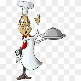 Waiter Cartoon Chef Clip Art - Funny Chef Clipart, HD Png Download - waiter png