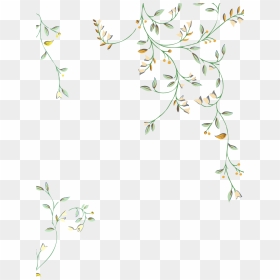 Transparent Flowers Border Png - Leaves And Flower Border Png, Png Download - vine border png