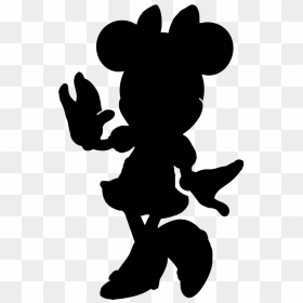 Minnie Minnie Mouse Mickey Mouse Cinderella Watercolor - Stencil Disney Character Silhouettes, HD Png Download - minnie bow png