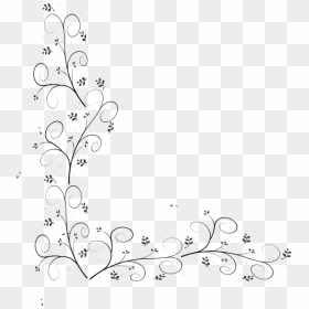 Pumpkin Vine Border Clipart Picture Freeuse Stock 28 - Leaf Border Black And White, HD Png Download - vine border png