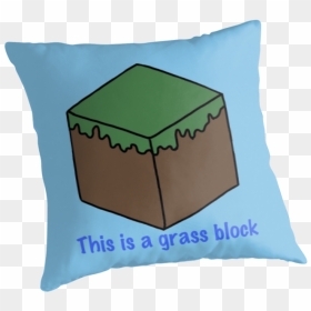 Minecraft Grass Block Design - Cushion, HD Png Download - minecraft grass block png