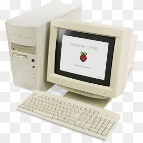 Raspbian Pixel On An Old Pc Or Mac - Transparent Old Pc Png, Png Download - old computer png