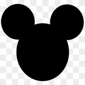 Gold Mickey Ears Png - Mickey Mouse Head Black, Transparent Png - minnie mouse bow png