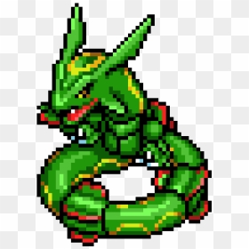 Minecraft Art Rayquaza Green Tree Png Download Free - Rayquaza Pixel Art Minecraft, Transparent Png - rayquaza png