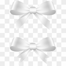 White Bow With Ribbon Clipart Clip Art Transparent - White Gift Ribbon Png, Png Download - white bow png