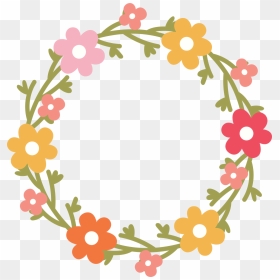 Floral Wreath Svg Cut File - Floral Wreath Svg Free, HD Png Download - flower circle png