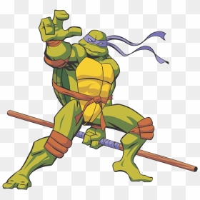 Donatello Ninja Turtle Cartoon , Png Download - Teenage Mutant Ninja Turtle Purple, Transparent Png - ninja turtle png
