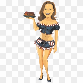 Female Clipart Waiter - Waitress Clip Art, HD Png Download - waiter png