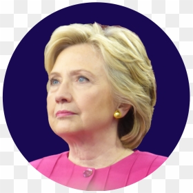 Hillary Rodham Clinton Circle Navy-blue Background - Hillary Clinton, HD Png Download - blue background png