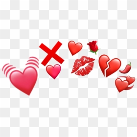 #red #heart #hearts #emoji #sticker #emojis #iphoneemoji - Heart, HD Png Download - red heart emoji png