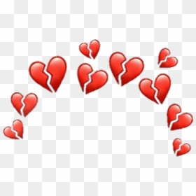 Green Heart Emoji Png Clipart , Png Download - Broken Heart Crown Png, Transparent Png - red heart emoji png