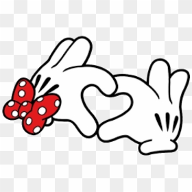 Minnie Mouse Hands Heart Clipart , Png Download - Minnie Mouse Heart Hands, Transparent Png - minnie mouse bow png