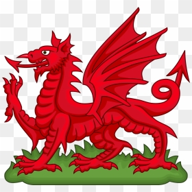 Wales Flag Dragon, HD Png Download - red dragon png