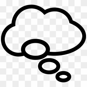 Thoughts Symbol, HD Png Download - thought cloud png