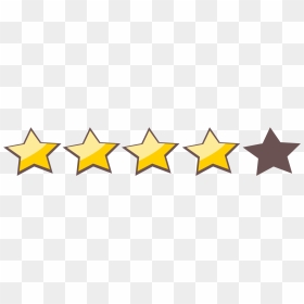 5 Star Rating Clipart Black And White Stock Book Review - Rate 4 Stars Out Of 5, HD Png Download - five star png