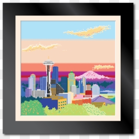 Seattle Pixel Art, HD Png Download - seattle skyline png