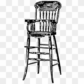 0717 High Chair Victorian Era Free Vintage Clip Art - Clip Art, HD Png Download - stool png
