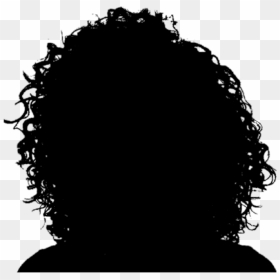 Woman Transparent Curly Hair Silhouette - Curly Hair Girl Silhouette, HD Png Download - curly hair png
