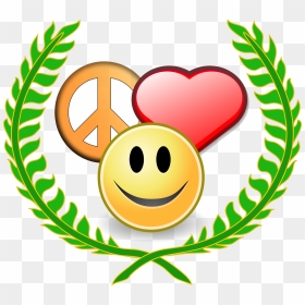 Peace Sign Clipart Peace Emoji - Peace Love Happiness, HD Png Download - peace emoji png