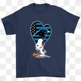Transparent Carolina Panther Logo Png - Snoopy Football Sports Shirts, Png Download - carolina panthers logo png
