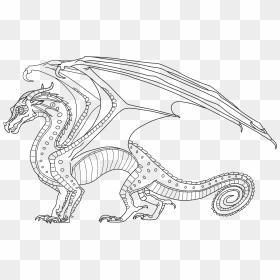 Skywing Dragon From Wings Of Fire Coloring Page Free - Wings Of Fire Rainwing Coloring Pages, HD Png Download - fire wings png