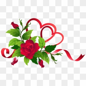 Hearts And Roses Png Clipart , Png Download - Banner Background Design Png Hd, Transparent Png - rose emoji png