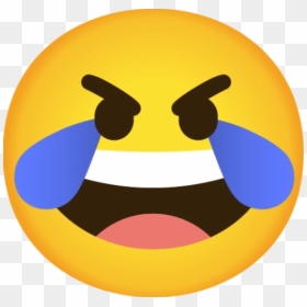 Emoticon Smiley Facial Expression Yellow Smile Icon - Google Laughing Emoji, HD Png Download - cry emoji png