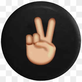 Peace Sign Fingers Text Emoji - Capa Do Zap, HD Png Download - peace emoji png