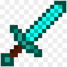 Minecraft Diamond Sword - Minecraft Diamond Sword Png, Transparent Png - minecraft heart png