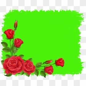 Wedding Photo Frame Png Images - Beautiful Flower Border Design, Transparent Png - rose emoji png