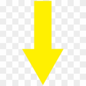Yellow Arrow Down - Yellow Arrow Pointing Down, HD Png Download - yellow arrow png