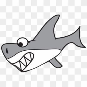 Great White Shark Clipart Clip Art - Black Drawing Image Of A Shark, HD Png Download - great white shark png