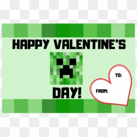 Download Minecraft Free Printable Valentines Cards - Graphic Design, HD Png Download - minecraft heart png