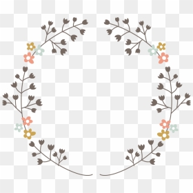 This Graphics Is Three Flower Circle Flat Vector About - Shabby Chic Vector Flower Frame, HD Png Download - flower circle png