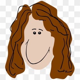 Curly Brown Hair Characters, HD Png Download - curly hair png