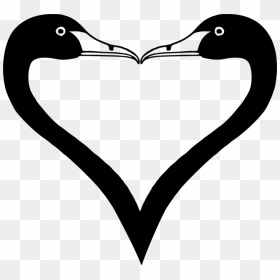Heart,love,neck - Hearts And Duck Clipart Black And White, HD Png Download - goose png