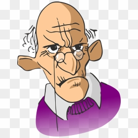 The Angry Patient - Cartoon Grumpy Old Man, HD Png Download - angry man png