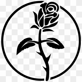Black Rose Anarchist Symbol, HD Png Download - rose emoji png